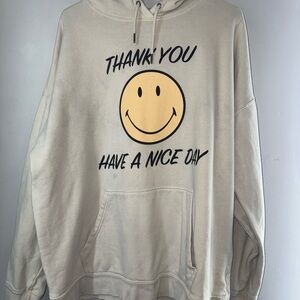 Cotton On Tan and Yellow Graphic Pullover Sweater